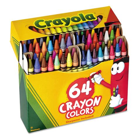 crayola crayon colors 64 pack